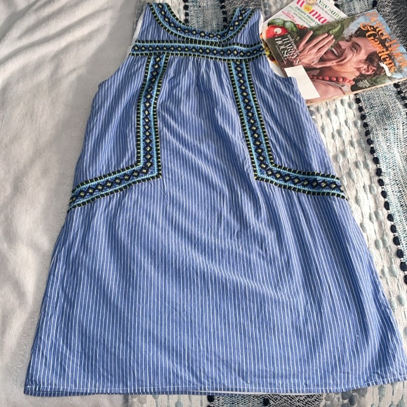 Vineyard Vines Embroidered Striped Cotton Mini Dress - XS - Picture 6 of 6